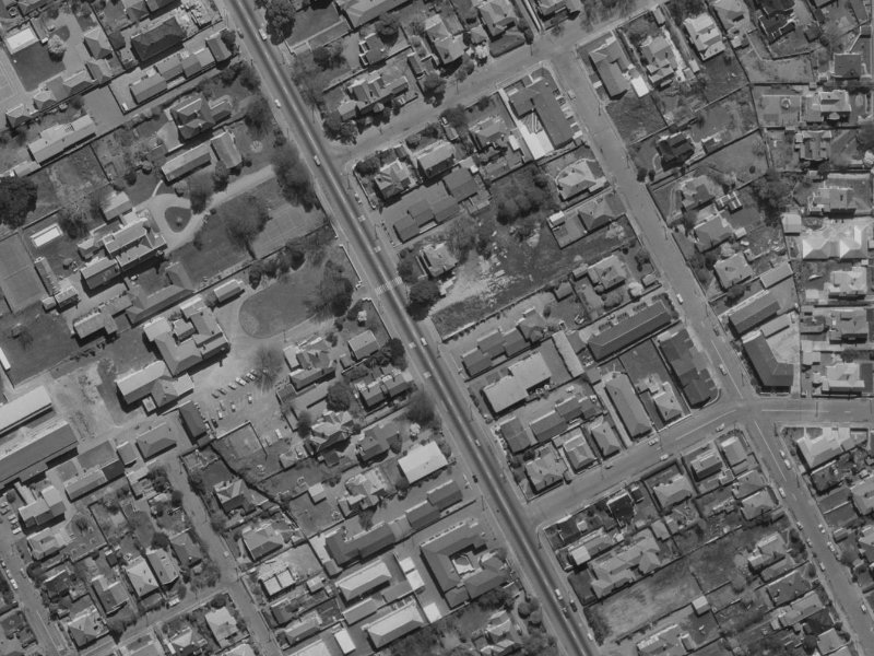 72 Papanui Road from the air, 1970-1974