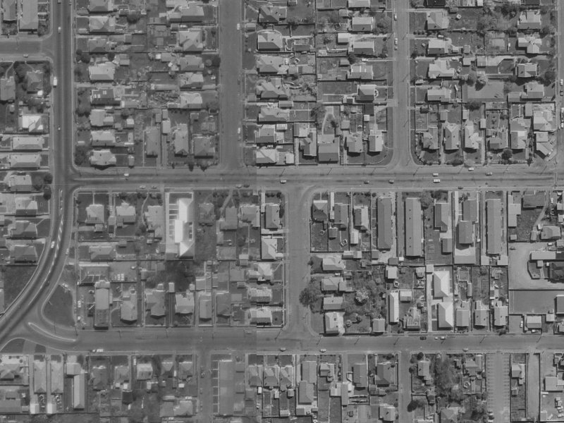 24 North Avon Road from the air, 1970-1974