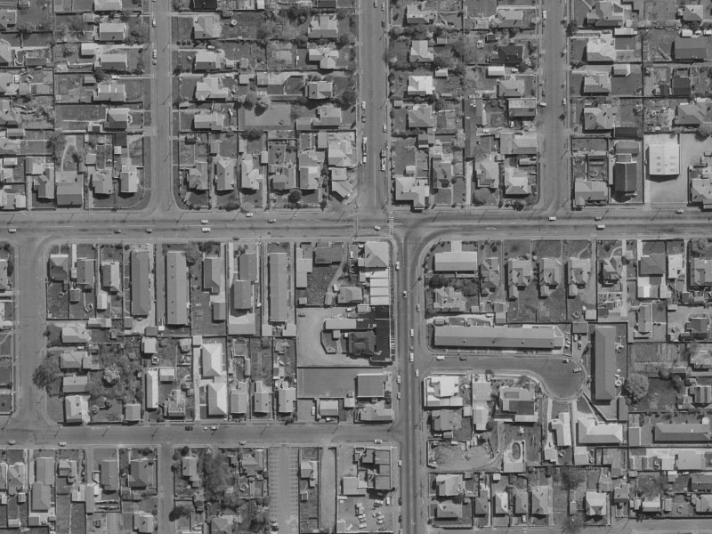 68 North Avon Road from the air, 1970-1974