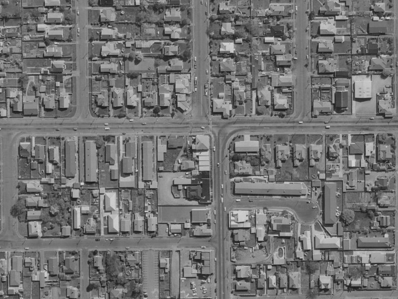 74 North Avon Road from the air, 1970-1974