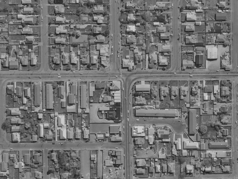 76 N Avon Road from the air, 1970-1974