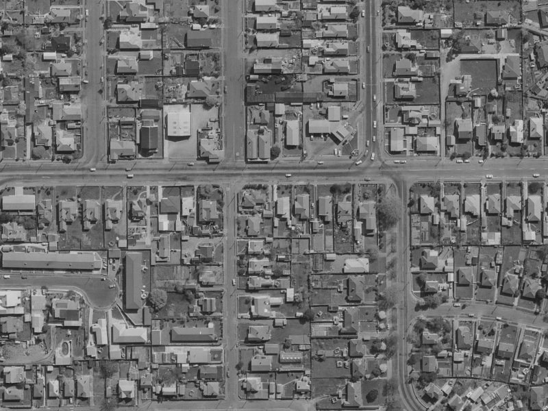 124 N Avon Road from the air, 1970-1974