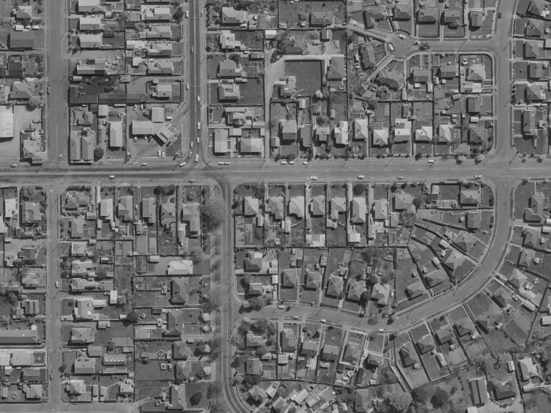 150 North Avon Road from the air, 1970-1974