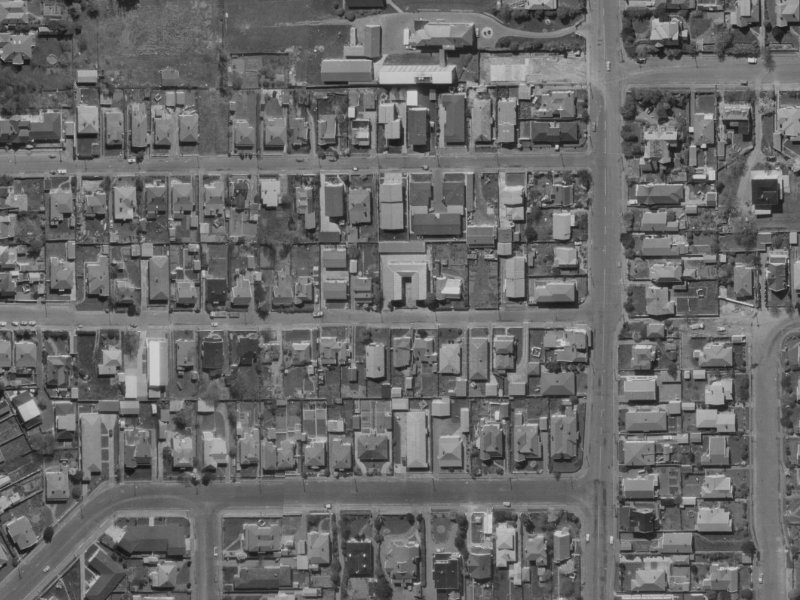 73 Clare Road from the air, 1970-1974