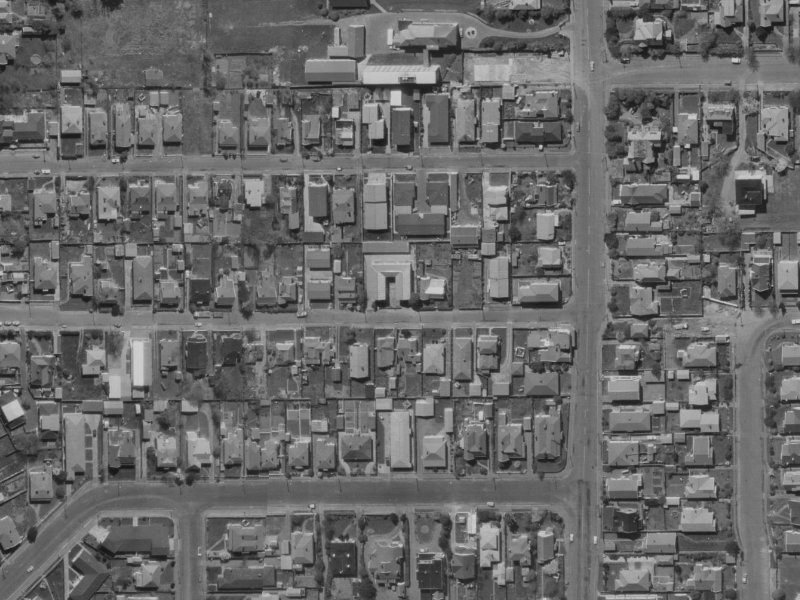 77 Clare Road from the air, 1970-1974