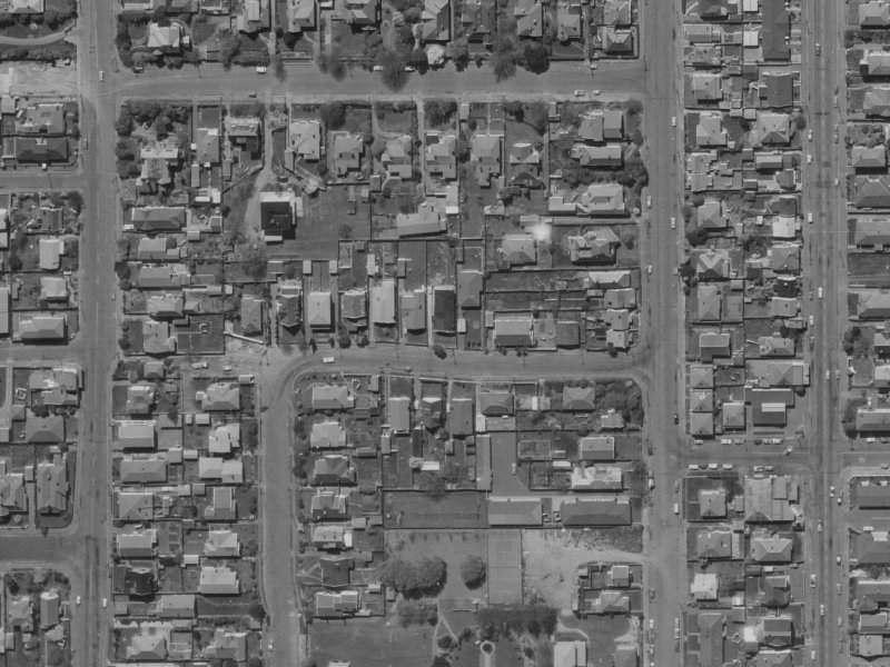 503 Durham Street North from the air, 1970-1974