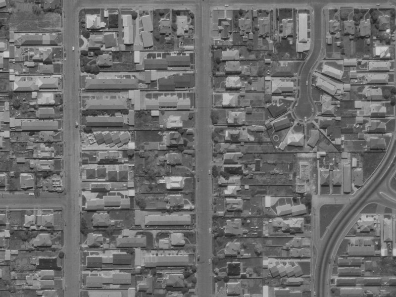 56 Champion Street from the air, 1970-1974