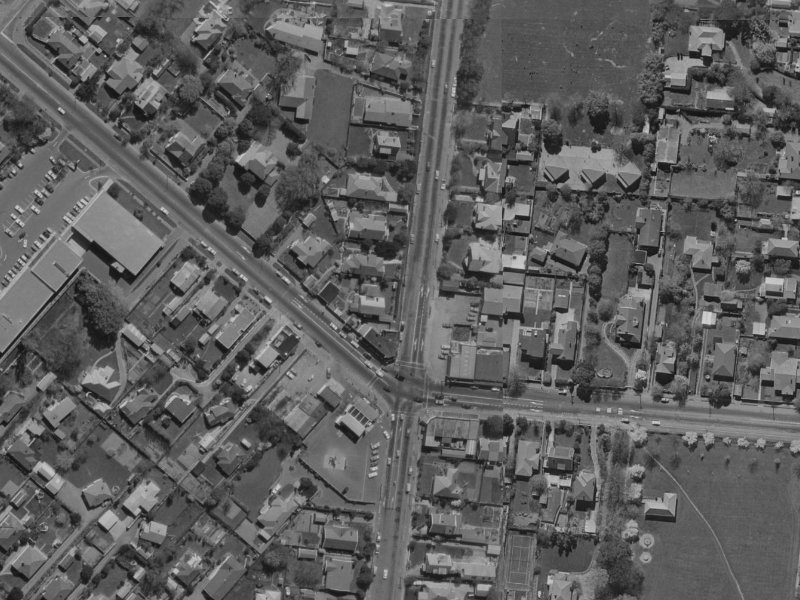 135 Clyde Road from the air, 1970-1974