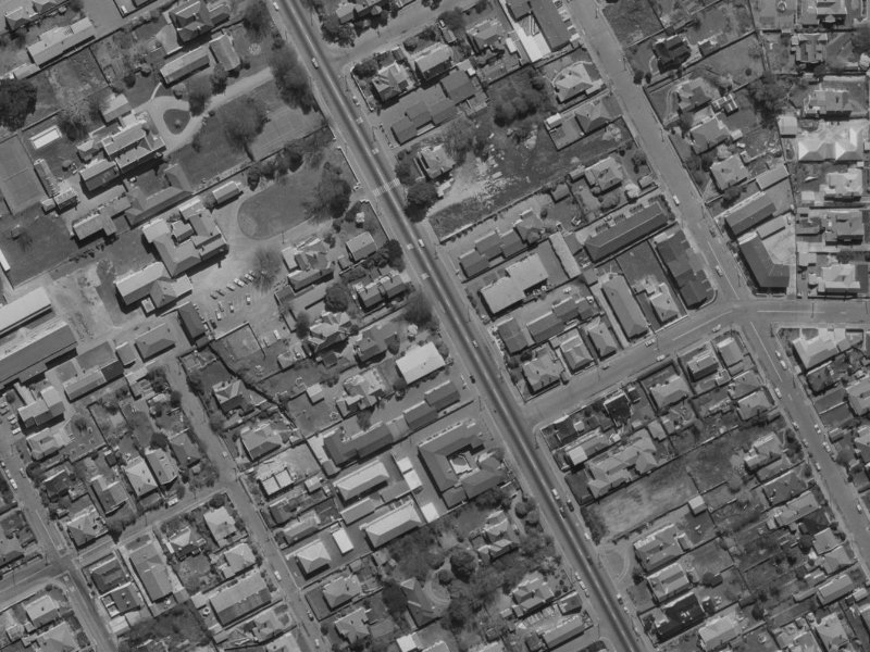 53 Papanui Road from the air, 1970-1974
