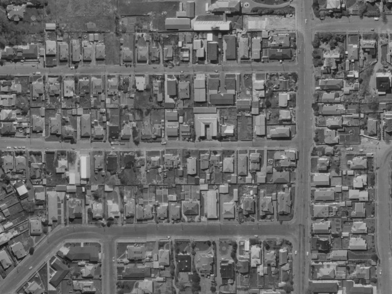 74 Clare Road from the air, 1970-1974