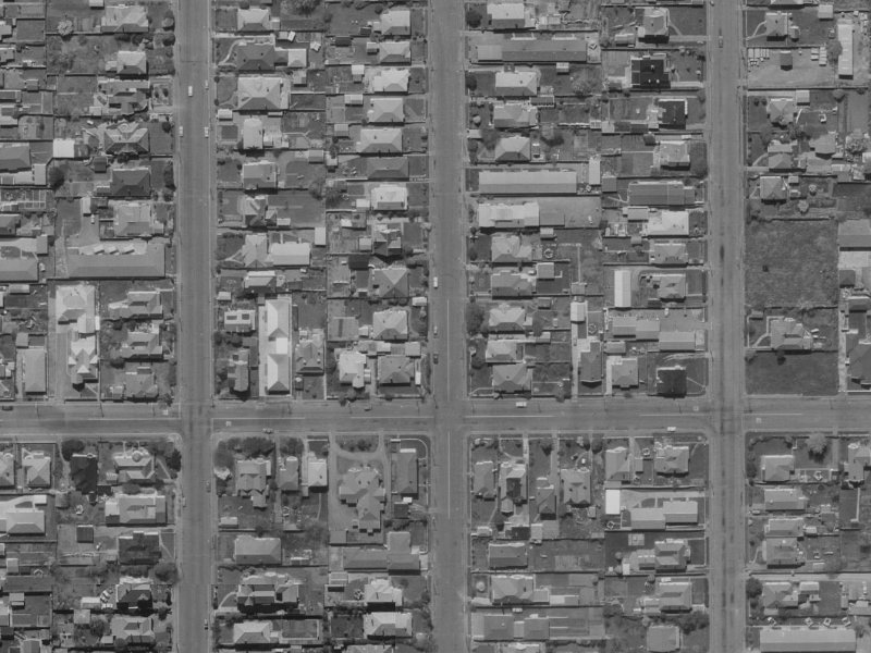 49 Bishop Street from the air, 1970-1974