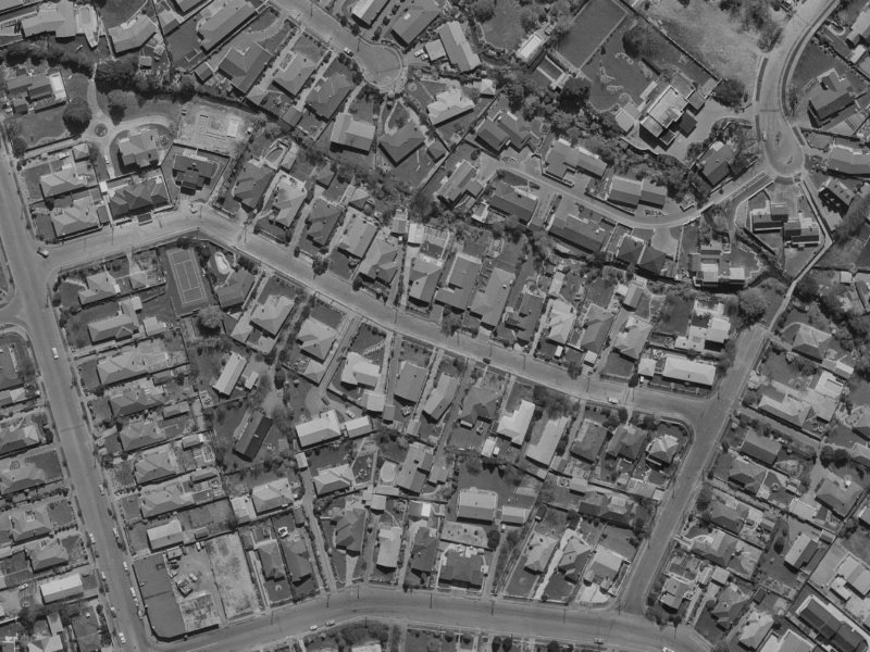 Wilfrid Street from the air, 1970-1974