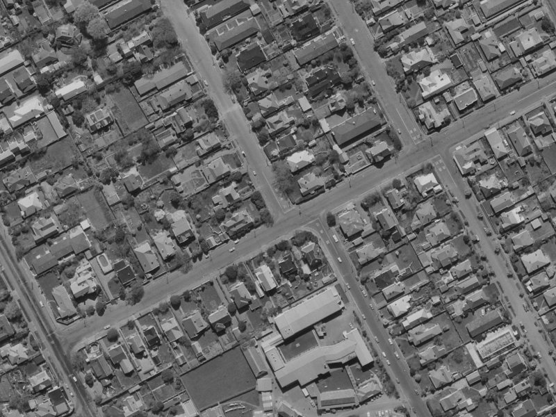 35 Merivale Lane from the air, 1970-1974