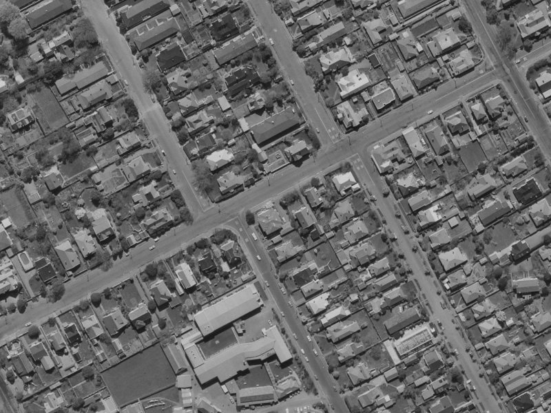 50 Merivale Lane from the air, 1970-1974
