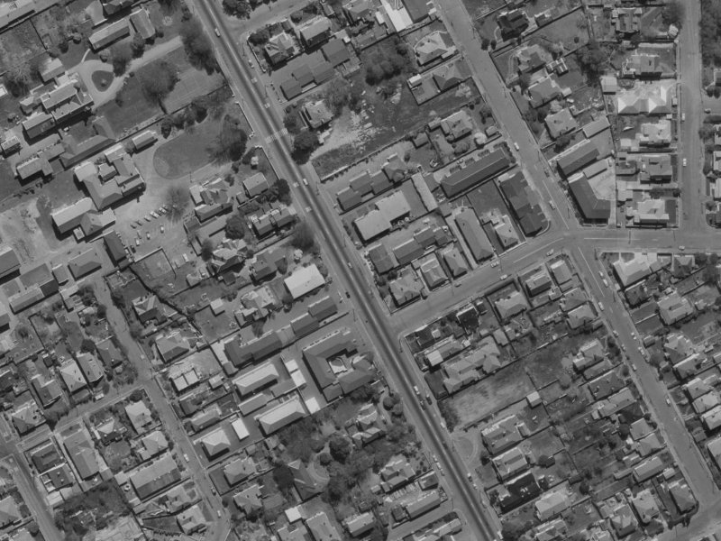 54 Papanui Road from the air, 1970-1974