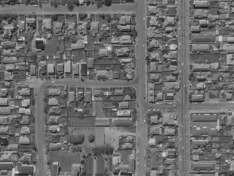 470A Durham Street North from the air, 1970-1974