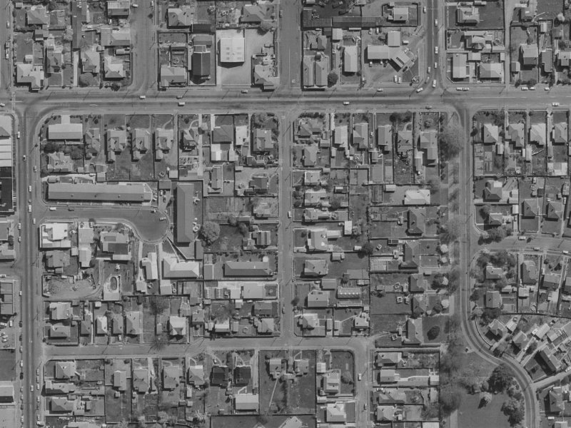 24 Tweed Street from the air, 1970-1974