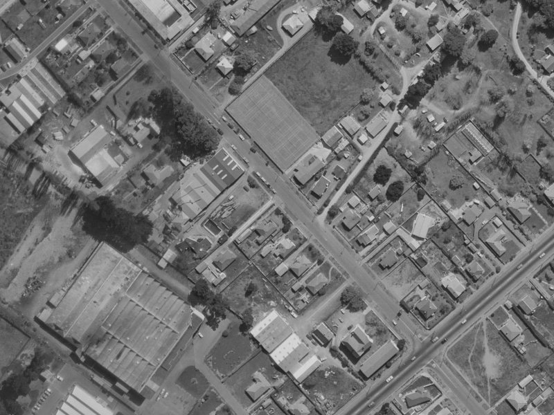 124 Shortland Street from the air, 1970-1974