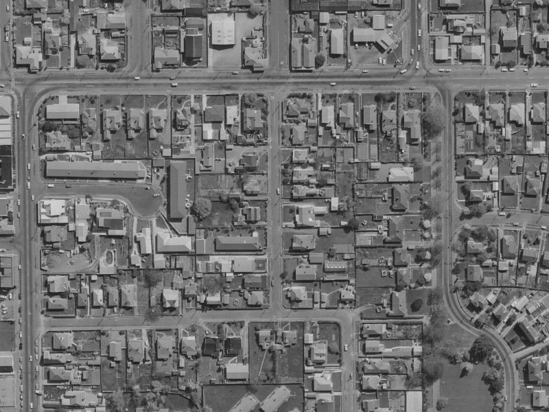 Tweed Street from the air, 1970-1974