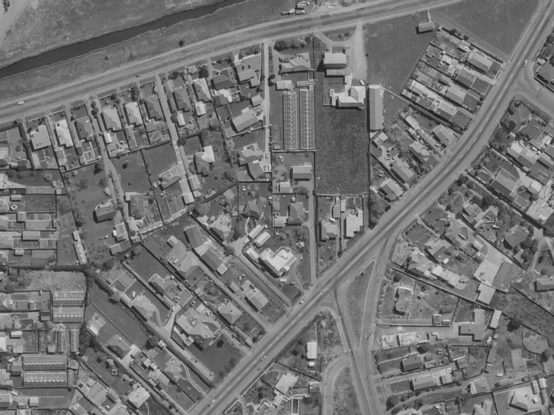55A Wainoni Road from the air, 1970-1974