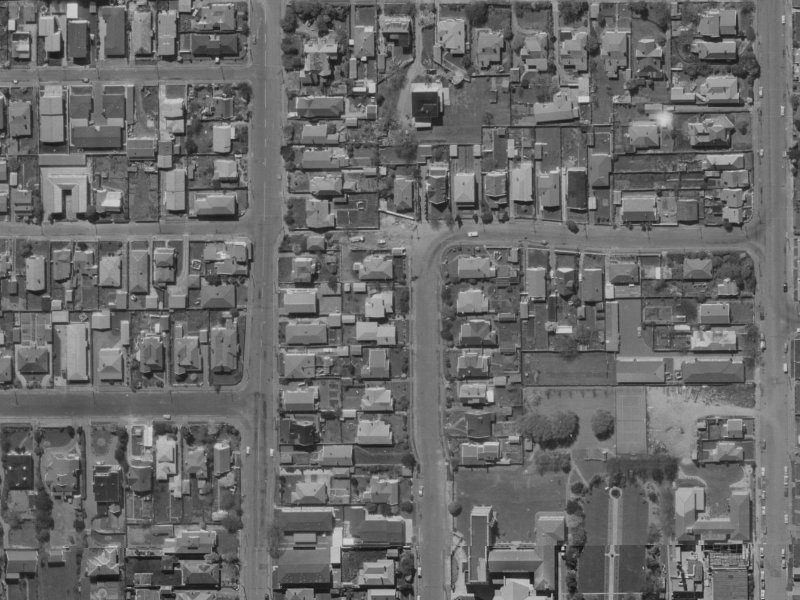481 Durham St North from the air, 1970-1974