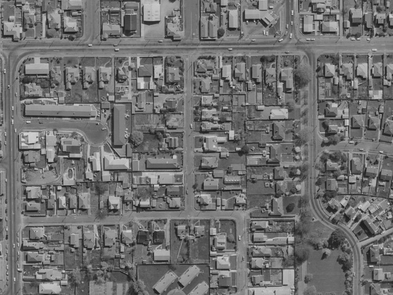 16 Tweed Street from the air, 1970-1974