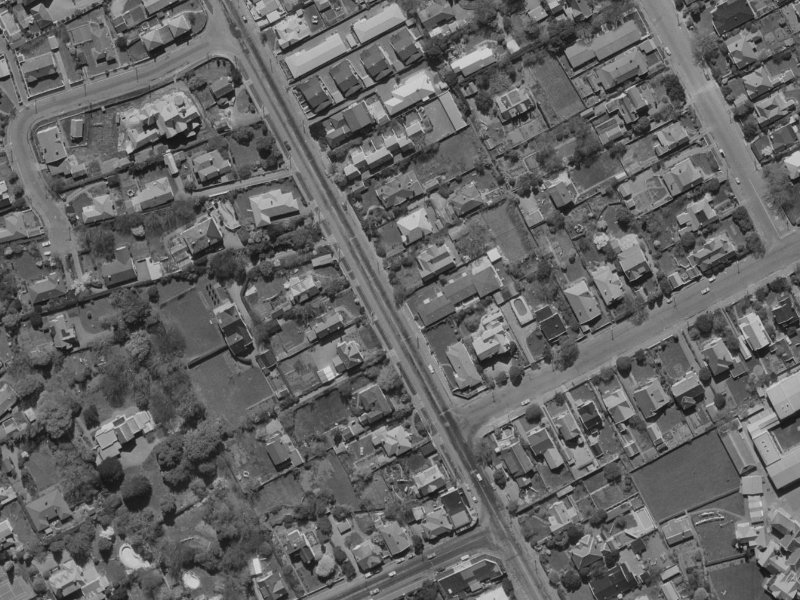 92 Rossall Street from the air, 1970-1974