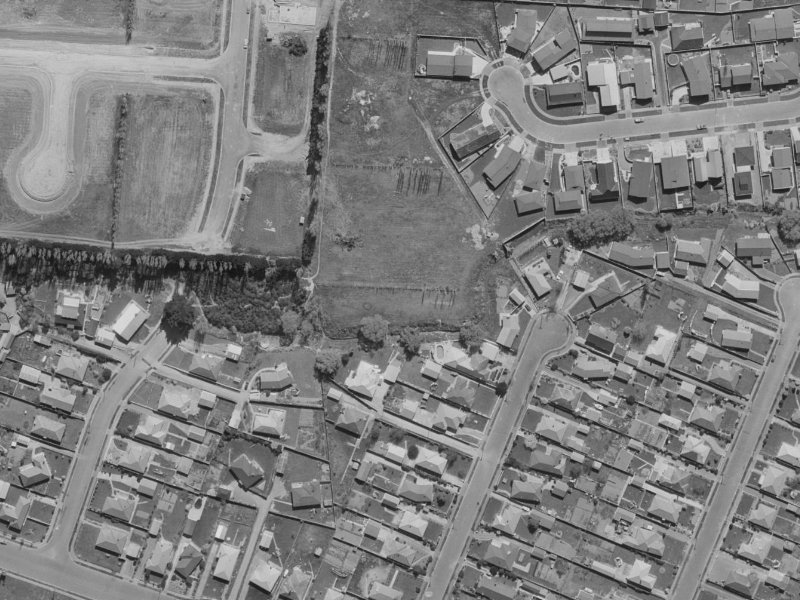 12 Brigadoon Place from the air, 1970-1974