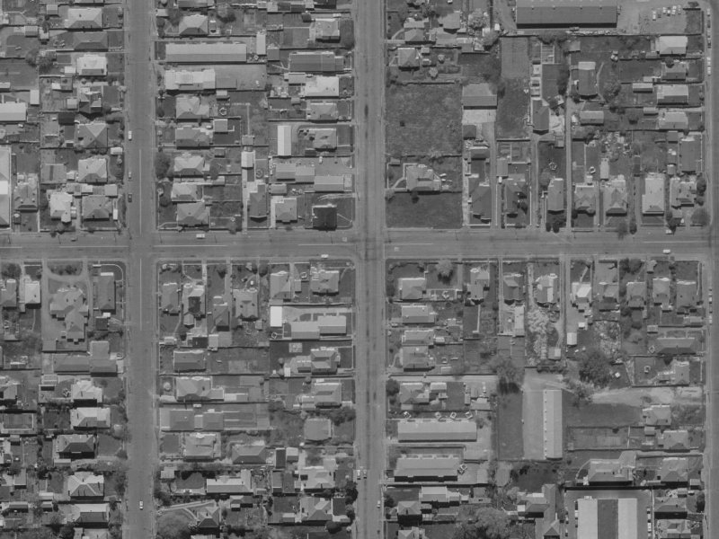112 Purchas Street from the air, 1970-1974