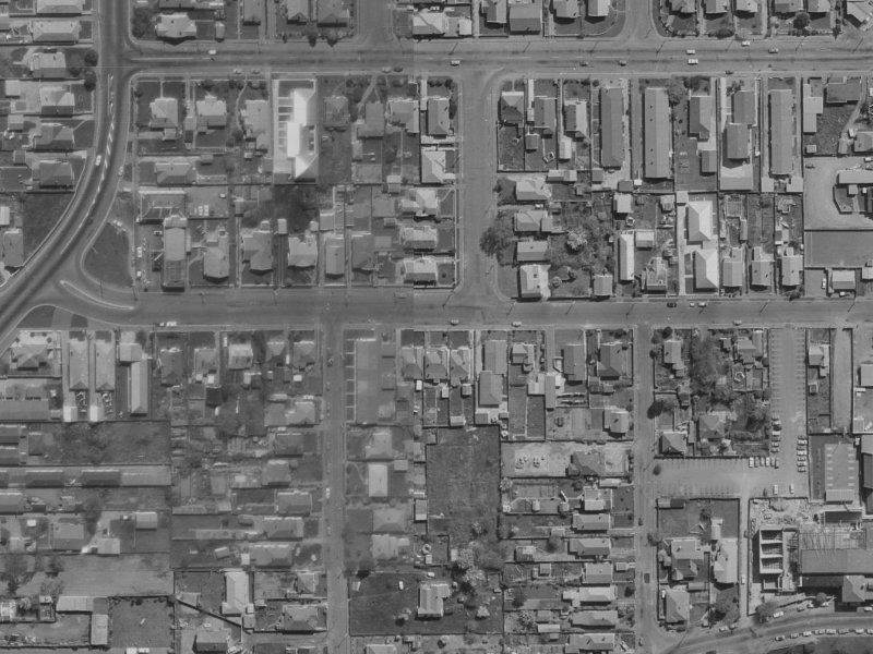 56E Avalon Street from the air, 1970-1974