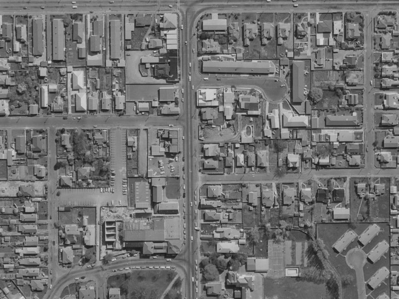 322 Stanmore Road from the air, 1970-1974