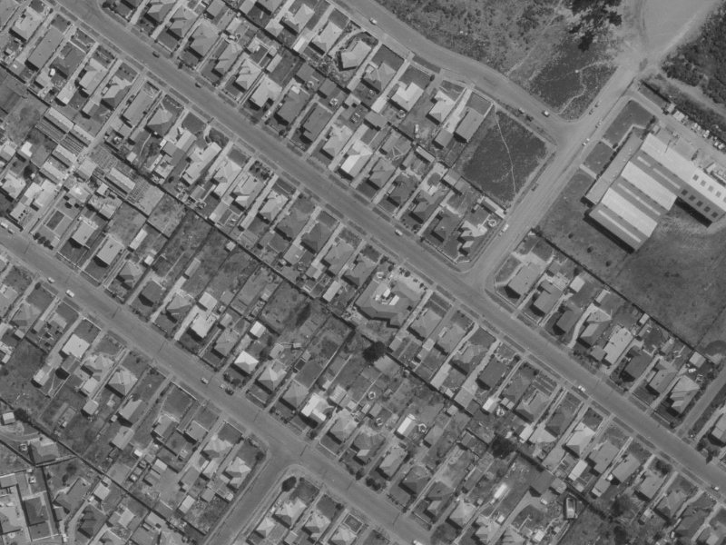 54 Bickerton Street from the air, 1970-1974