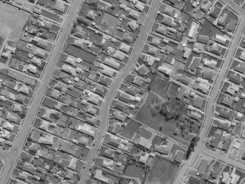 Yardley Street from the air, 1970-1974
