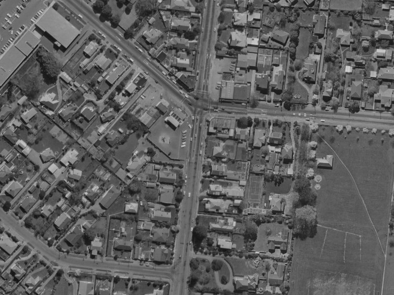 134A Clyde Road from the air, 1970-1974