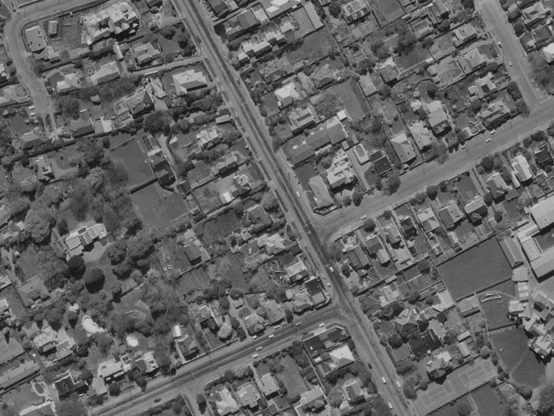 51 Rossall Street from the air, 1970-1974