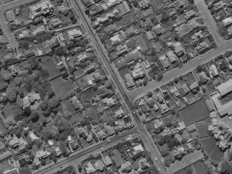 49 Rossall Street from the air, 1970-1974