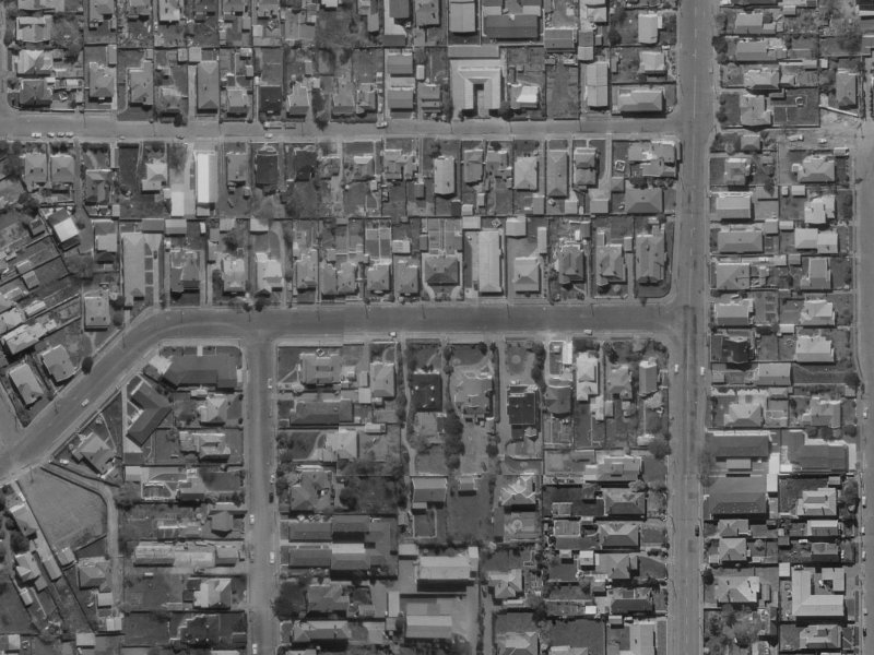 62 Derby Street from the air, 1970-1974