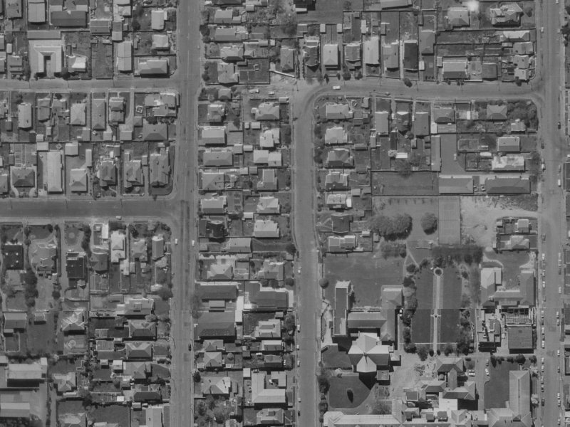 471 Durham Street North from the air, 1970-1974