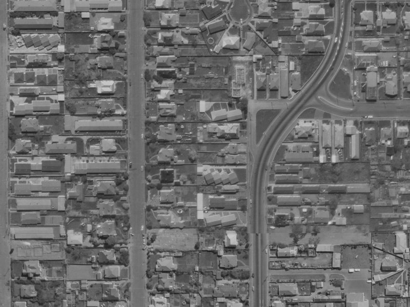 35D Whitmore Street from the air, 1970-1974