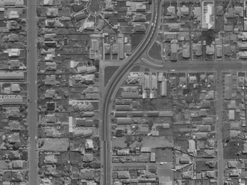 36 Whitmore Street from the air, 1970-1974