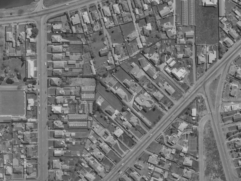 37 Wainoni Road from the air, 1970-1974