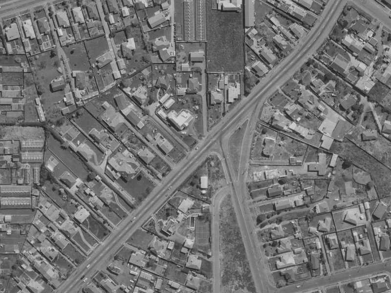 53 Wainoni Road from the air, 1970-1974