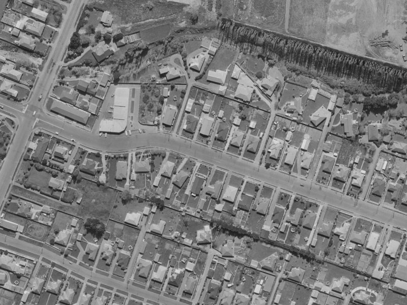 86A Staveley Street from the air, 1970-1974