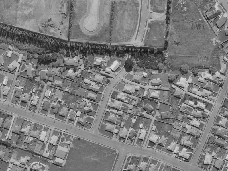 13 Colina Street from the air, 1970-1974