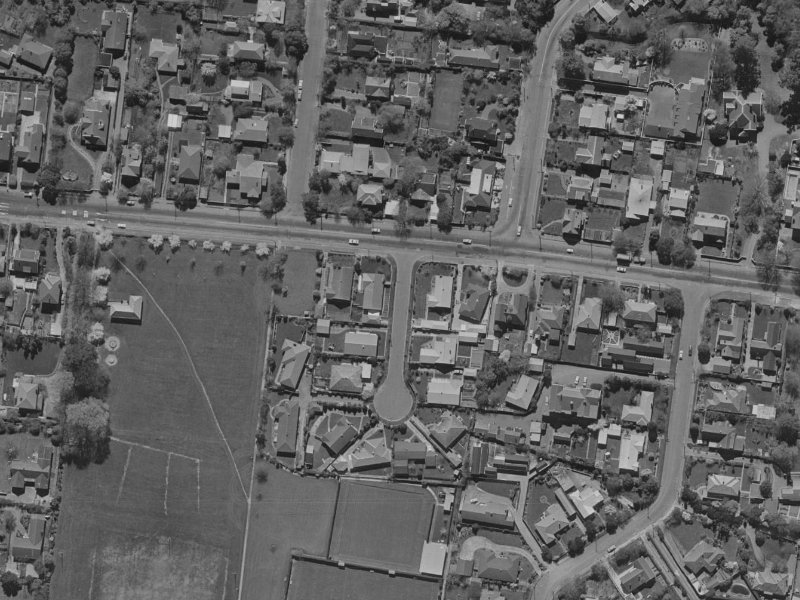 8 Willowbrook Place from the air, 1970-1974