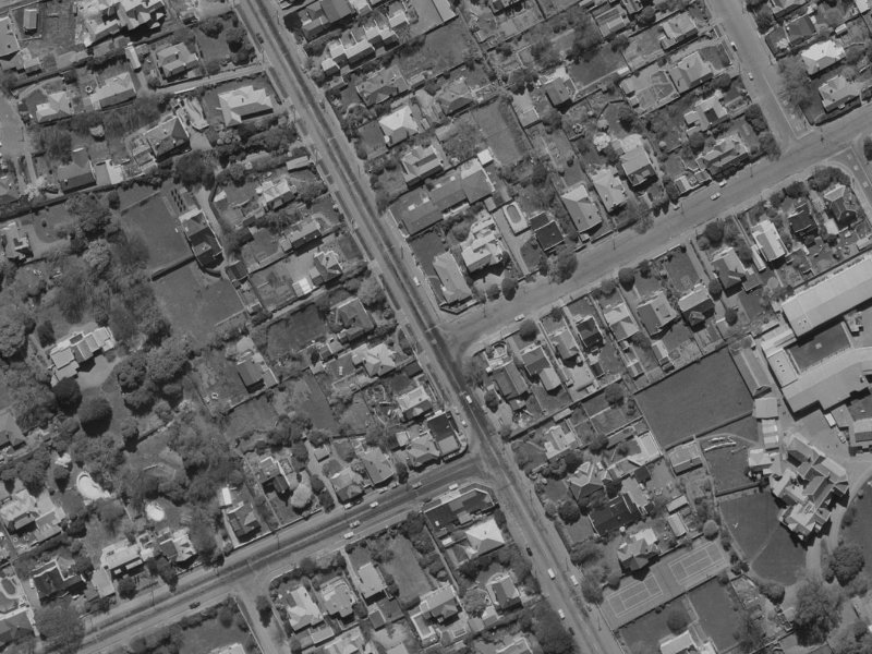 84 Rossall Street from the air, 1970-1974