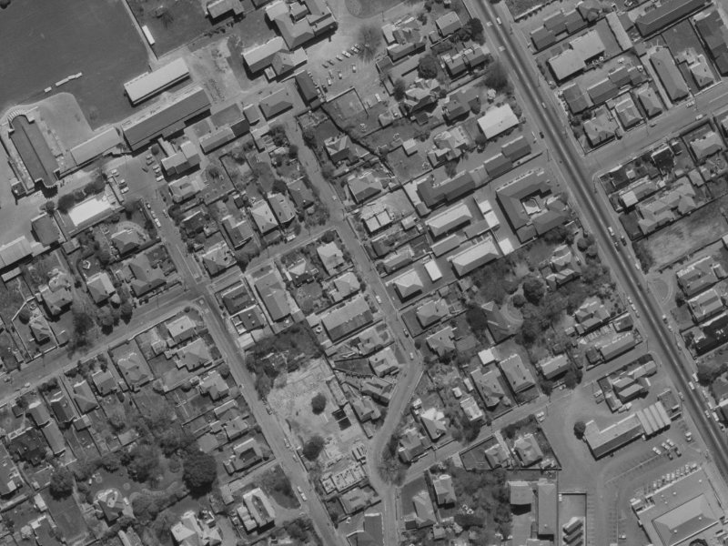 35 Tonbridge Street from the air, 1970-1974