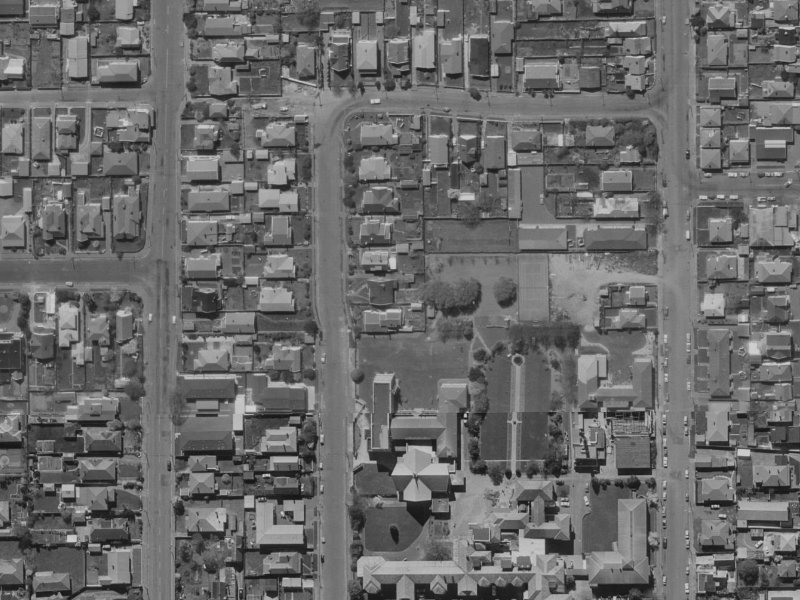 452C Durham Street North from the air, 1970-1974