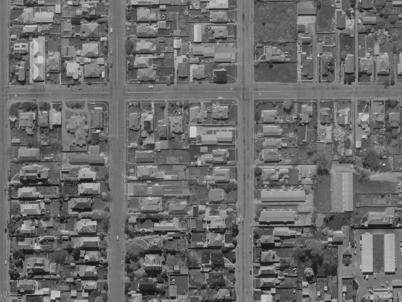 443A Madras Street from the air, 1970-1974