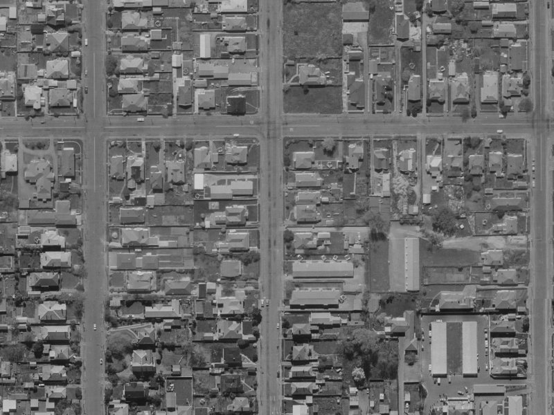 450A Madras Street from the air, 1970-1974